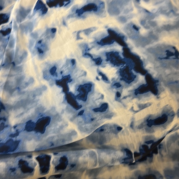 🔥🔥🔥NEW Eliza J High Low Blue Tie Dye Print Dress Size 8 - Picture 8 of 8